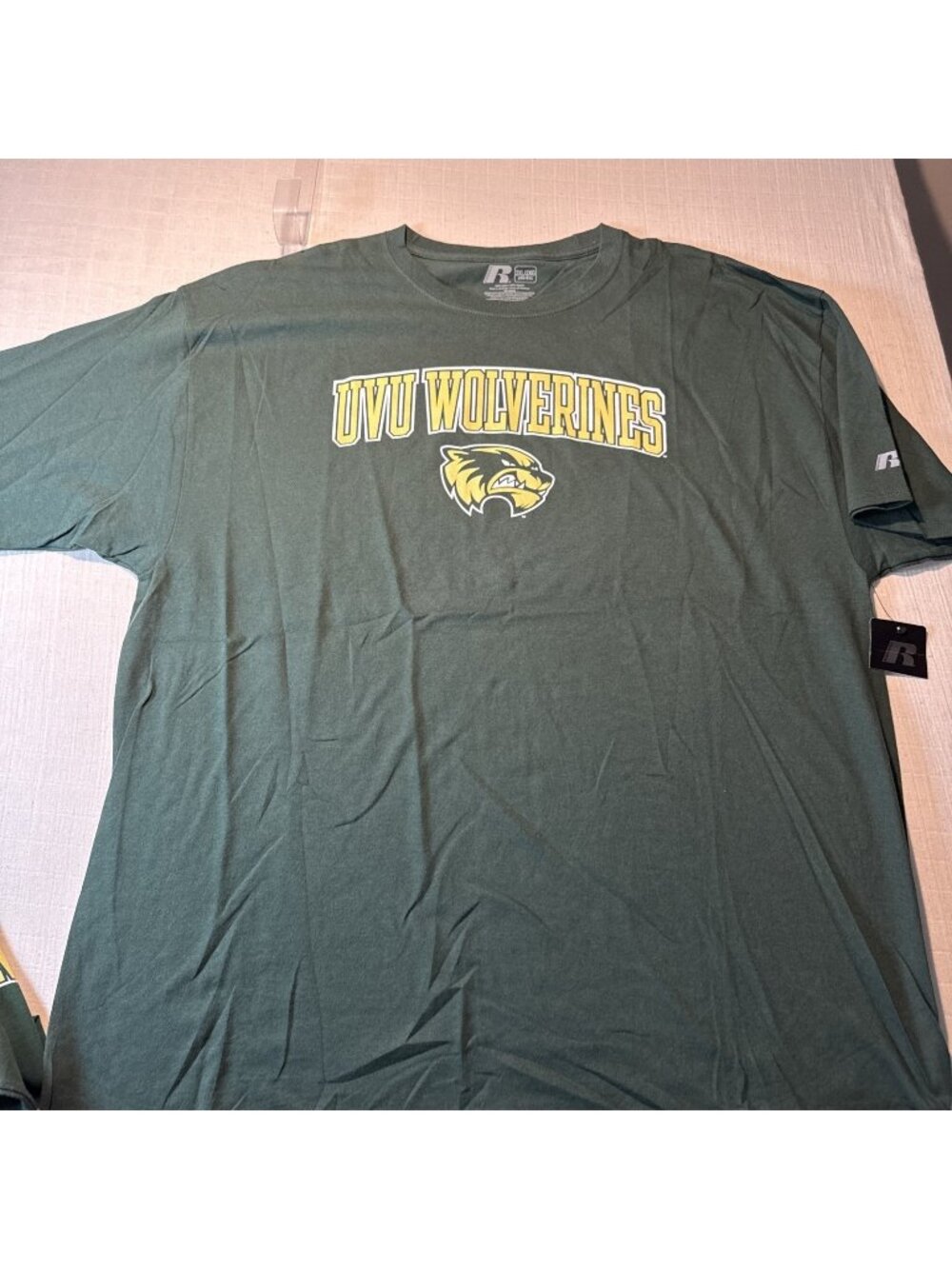 UVU Wolverines T-shirt Hunter Green 2XL by Russell NEW